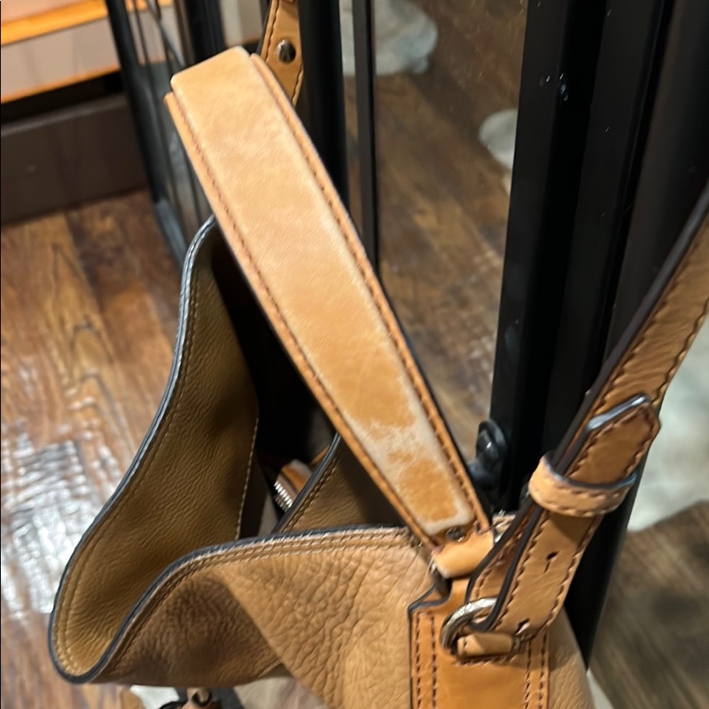 Burberry Grainy Calfskin Canvas Mega Check Medium Ashley Tassel - Picture 2 of 7